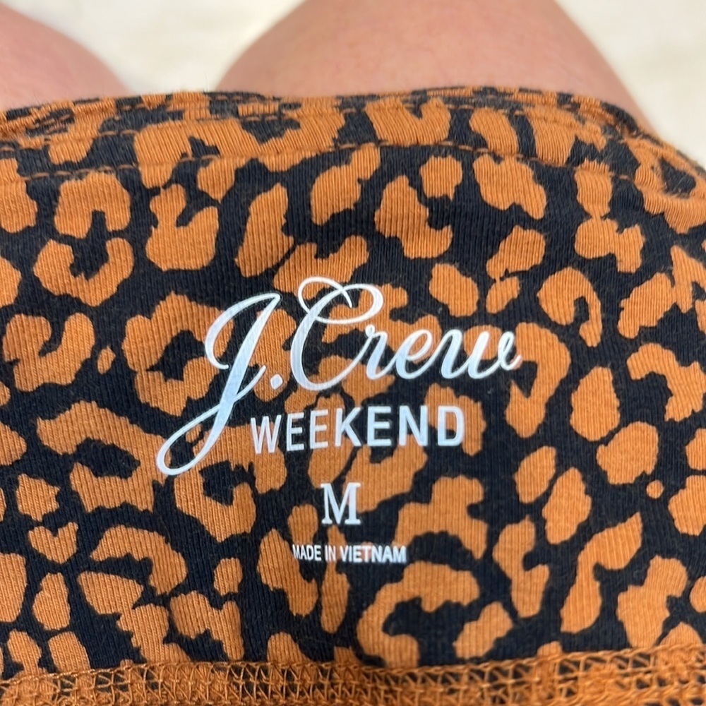 J. Crew Weekend brown and Black Animal Print Leggings size medium. - Picture 6 of 8